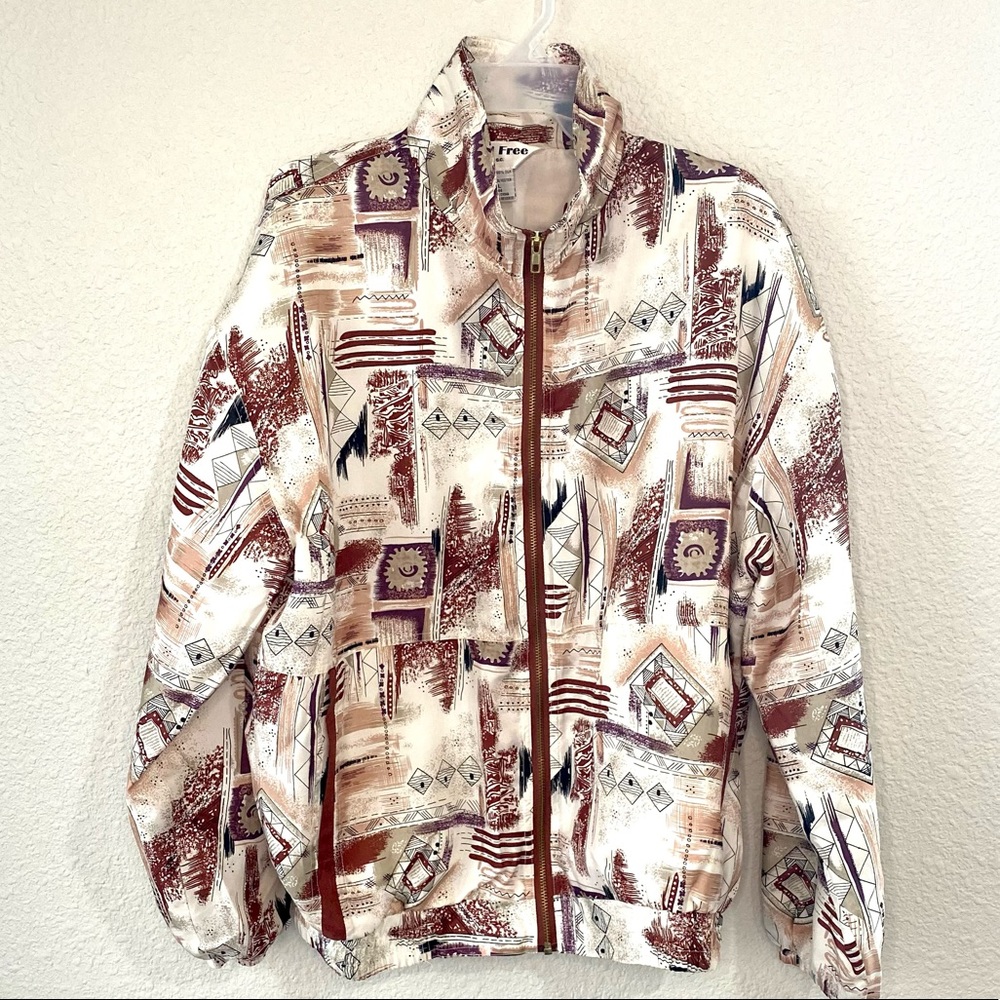 Vintage Oversized Silk Bomber Jacket